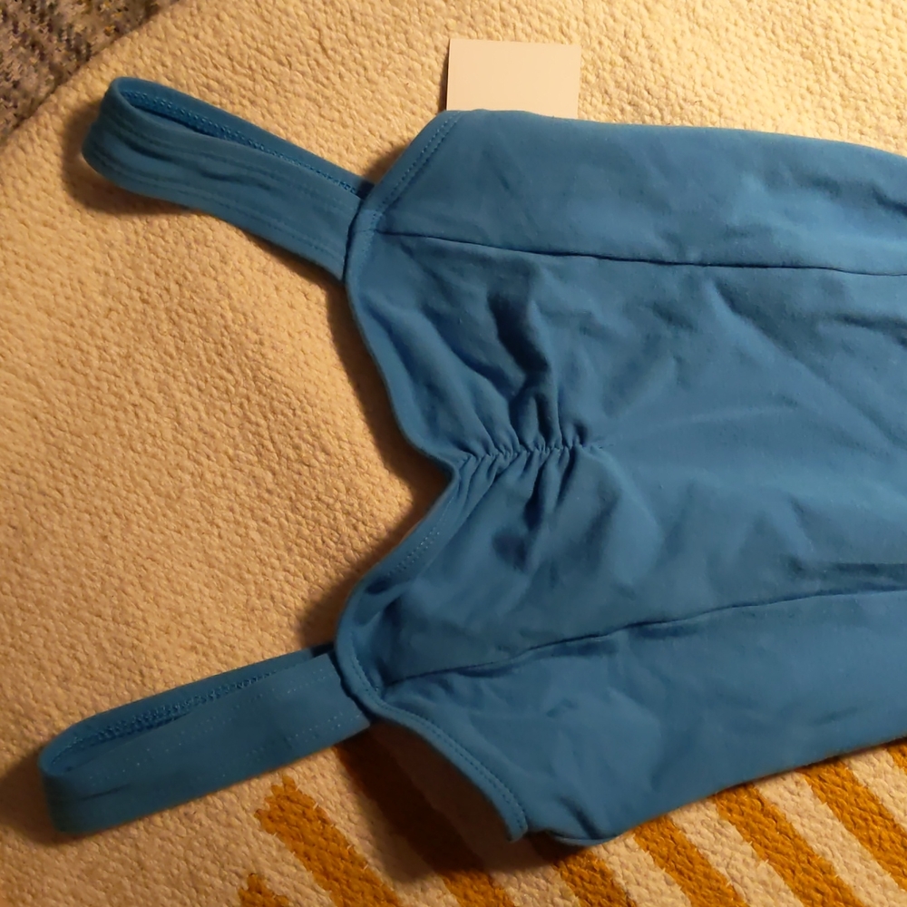 NWOT Blue Sweetheart Neck Leotard - Size Small